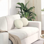 Istumispatjad 2 pcs cream &oslash; 40 x 13 cm samet