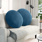 Istumispatjad 2 pcs sinine &oslash; 40 x 13 cm samet