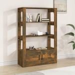 Puhvetkapp, suitsutatud tamm, 80x30x119,5 cm, tehispuit