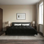 Talve tek rapistatud must 200 x 200 cm mikrokiud