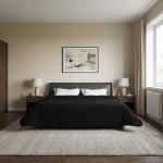 T&auml;ispika aasta tekk must 200 x 220 cm mikrokiud ja teddy villa