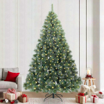 Tehisj&otilde;ulupuu koos 300 led-iga roheline 240 cm pe ja pvc