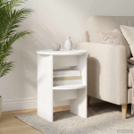 K&otilde;rvalkapp 2 pcs valge &oslash;40 x 50 cm t&ouml;&ouml;deldud puit