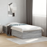 Voodiraam sahtlitega, hall sonoma tamm, 75x190 cm, tehispuit
