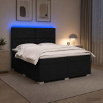 Led kastivoodiga madrats led-ribadega must 200 x 200 cm kangas