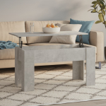 Kohvilaud, betoonhall, 101x49x52 cm, tehispuit