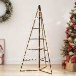 Metallist led-tuledega j&otilde;ulupuu kuopio 100 cm soe valge teras