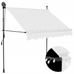 K&auml;sitsi sisset&otilde;mmatav varikatus, led, 200 cm, kreemjasvalge