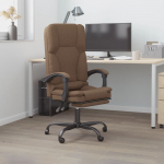 Massaažifunktsiooniga kontoritool, pruunikashall, kangas