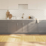 Vaip, ristk&uuml;likukujuline, naturaalne hele, 80 x 300 cm, bambus