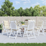 K&otilde;rge seljatoega toolipadjad 6 tk, kreemjas, oxford kangas