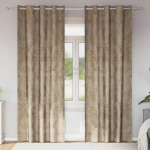 Satiinist kardinad 2 pcs &scaron;ampanjav&auml;rvi 260 x 140 cm samet