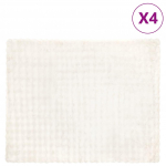 Valej&otilde;hvikaristu tekk 4 pcs valge 130 x 150 cm pol&uuml;ester