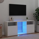 Telerialus led-tuledega, valge, 120x30x50 cm