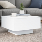 Kohvilaud led-tuledega, valge, 55 x 55 x 31 cm