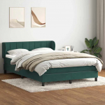 Box vedruvoodi madratsiga tumeroheline 160x220 cm samet