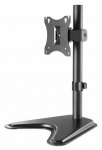 Manhattan Desk Mount for TV & Monitors, Stand Assembly, Tilt/Swivel/Rotation, For screens 10" to 27", VESA compatability: 75x75 and 100x100mm - check the dimensions of the four mounting holes on back of screen to ensure it fits, Max 7kg, Bla