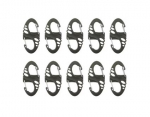 Mil-Tec S-Hook snap hook set - Green