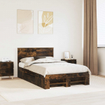 Voodi raam peaga suitsetatud tamm 120 x 200 cm tehispuit
