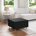 Nupp-stool padjaga must 80 x 80 x 45 cm kangas