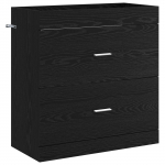 Vannitoa all oleva kraani kapp must tamm 78,5 x 37,5 x 81 cm