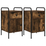 &Ouml;&ouml;lambi kapp 2 tk suitsutatud tamm 35 x 36,5 x 61 cm tehispuit