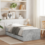 Sahtlitega voodiraam, betoonhall, 100 x 200 cm