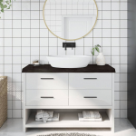 Vannitoa tasapind, tumepruun, 120x40x(2-6)cm t&ouml;&ouml;deldud t&auml;ispuit