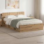 Voodiraam ladustamisega artisan tamm 140 x 190 cm tehispuit