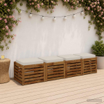 4-osalised istepad vught 4 pcs 100% pol&uuml;ester valge