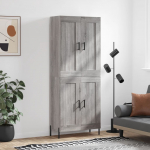 K&otilde;rge kapp, hall sonoma tamm, 69,5 x 34 x 180 cm, tehispuit