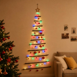 Rippuv j&otilde;ulupuu pallidega 150 cm 80 led-i mitmev&auml;rviline