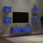 7-osaline telerikappide komplekt led-tuledega, betoonhall