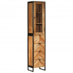 Vannitoakapp, 40 x 27 x 190 cm, raud ja akaatsiapuit