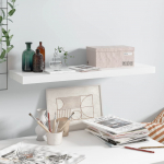 Seinariiul, k&otilde;rgl&auml;ikega valge, 80 x 23,5 x 3,8 cm mdf