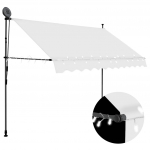 K&auml;sitsi sisset&otilde;mmatav varikatus, led, 250 cm, kreemjasvalge