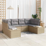 Aia diivanikomplekt padjaga 6 pcs beež pol&uuml;rotang