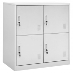 Lukustatav hoiukapp, helehall, 90x45x92,5 cm, teras