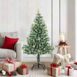 Kunstlik j&otilde;ulupuu lumeja fluffiga koos led-valgusega 150 cm