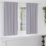 Kardinad r&otilde;ngastega 2 pcs metallhall 175 x 140 cm pol&uuml;ester