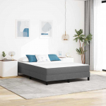 Voodi madrats madratsiga helehall 140 x 190 cm kangas