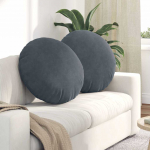 Istumispatjad 2 pcs tumehall &oslash; 40 x 13 cm samet