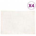 Valej&otilde;hvikaristu tekk 4 pcs valge 150 x 220 cm pol&uuml;ester
