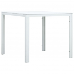 Kohvilaud, valge, 78 x 78 x 74 cm, hdpe, puiduv&auml;limus