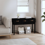 Konsoollaud, must, 114 x 40 x 75 cm, m&auml;nnipuit