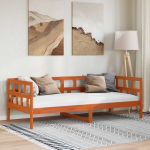 P&auml;evavoodi ilma madratsita, vahapruun, 90 x 200 cm, m&auml;nnipuit