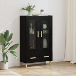 K&otilde;rgushein sahtliga must tamm 70 x 31 x 115 cm tehispuit
