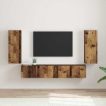 Tv seina kapp 2 pcs vana puit 30 x 31 x 80 cm tehispuit