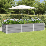 Taimekast helehall 240 x 80 x 45 cm teras