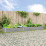 Taimekast helehall 195 x 100 x 45 cm tsinkteras